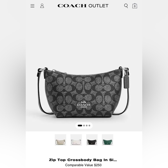 NWT Coach Crossbody Purse and ID Wallet Set! Black & Silver - Picture 4 of 13